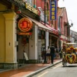 Street scene in George Town Penang showing Penang is harder than expected